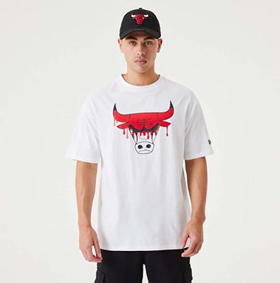 New Era Camiseta Chicago Bulls Nba Drip Logo Blanco