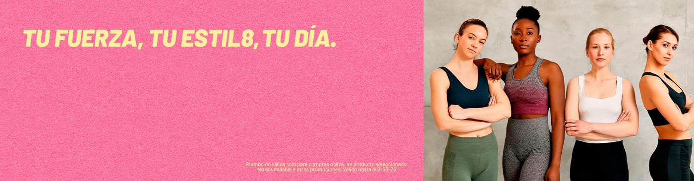 Dia de la mujer Base Somos deporte ropa y calzado deportivo para running, fitness de las mejores marcas adidas, nike, puma, under armour