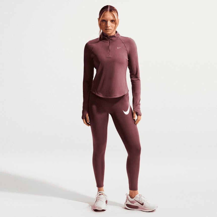 Parte De Arriba Nike Tempo Swoosh De Running DrI-Fit Con Media Cremallera - Mujer
