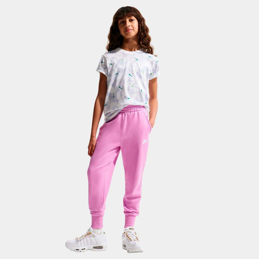 Pantalón Nike Sportswear Club Fleece Ajustado De Talle Alto - Niña
