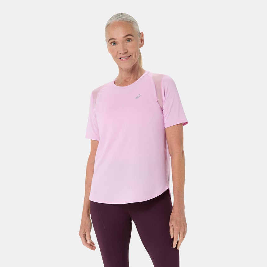 Camiseta Asics Road De Manga Corta Para Mujer