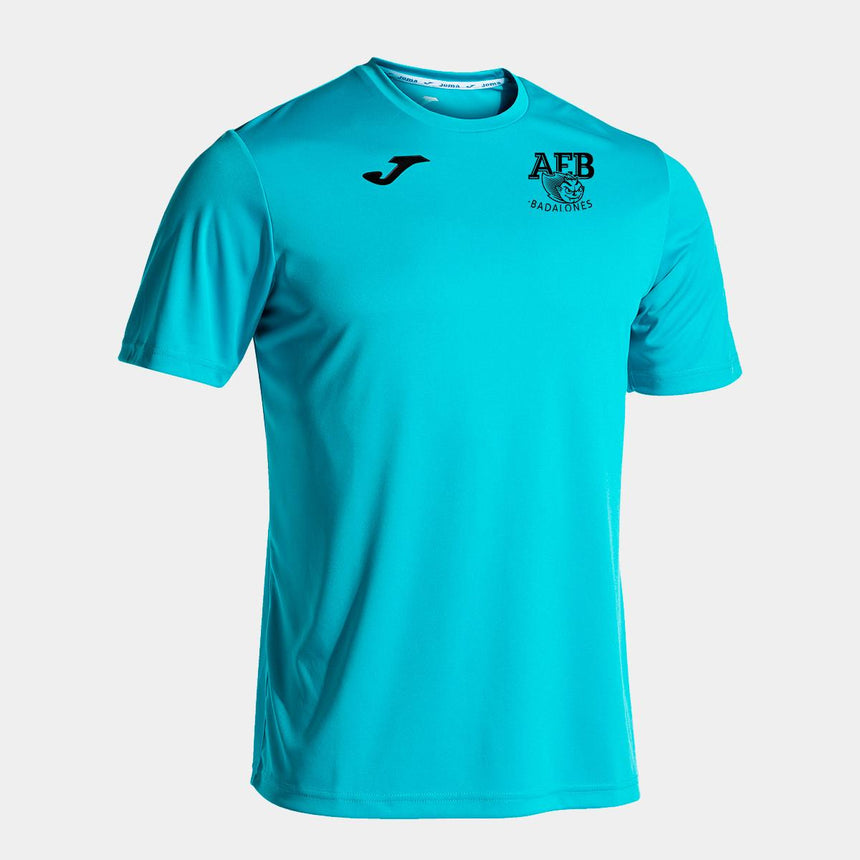 Camiseta manga corta combi turquesa flúor