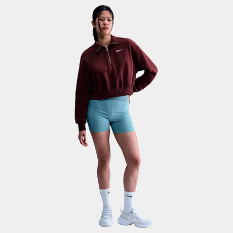 Sudadera Corta Nike Sportswear Phoenix Fleece Con Diseño De Cremallera De 1/4 - Mujer