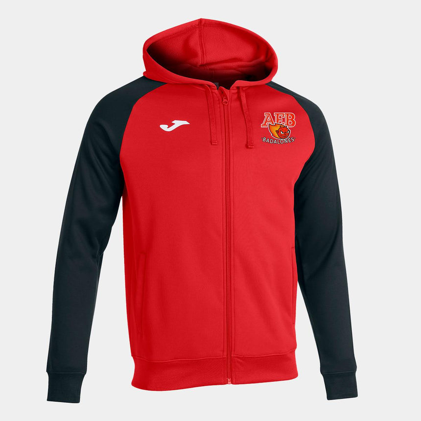 Chaqueta con capucha academy iv rojo negro