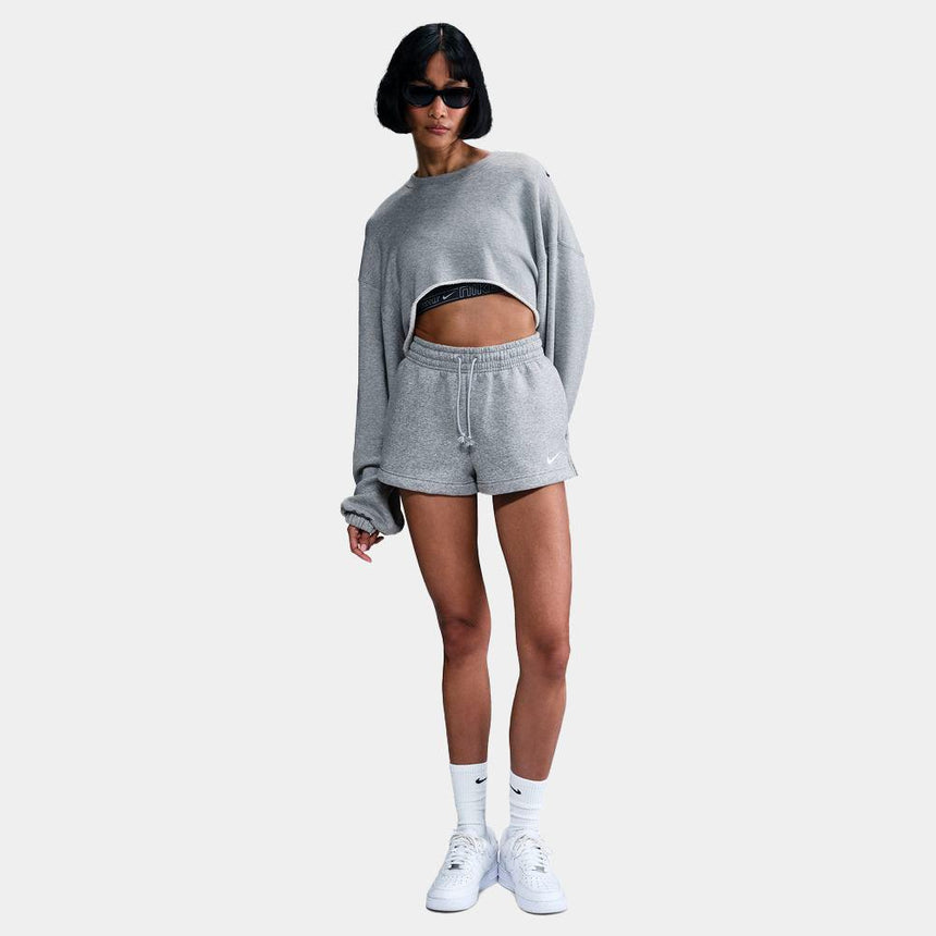 Pantalón Corto Nike Sportswear Phoenix Fleece De Talle Medio Y 5 cm - Mujer