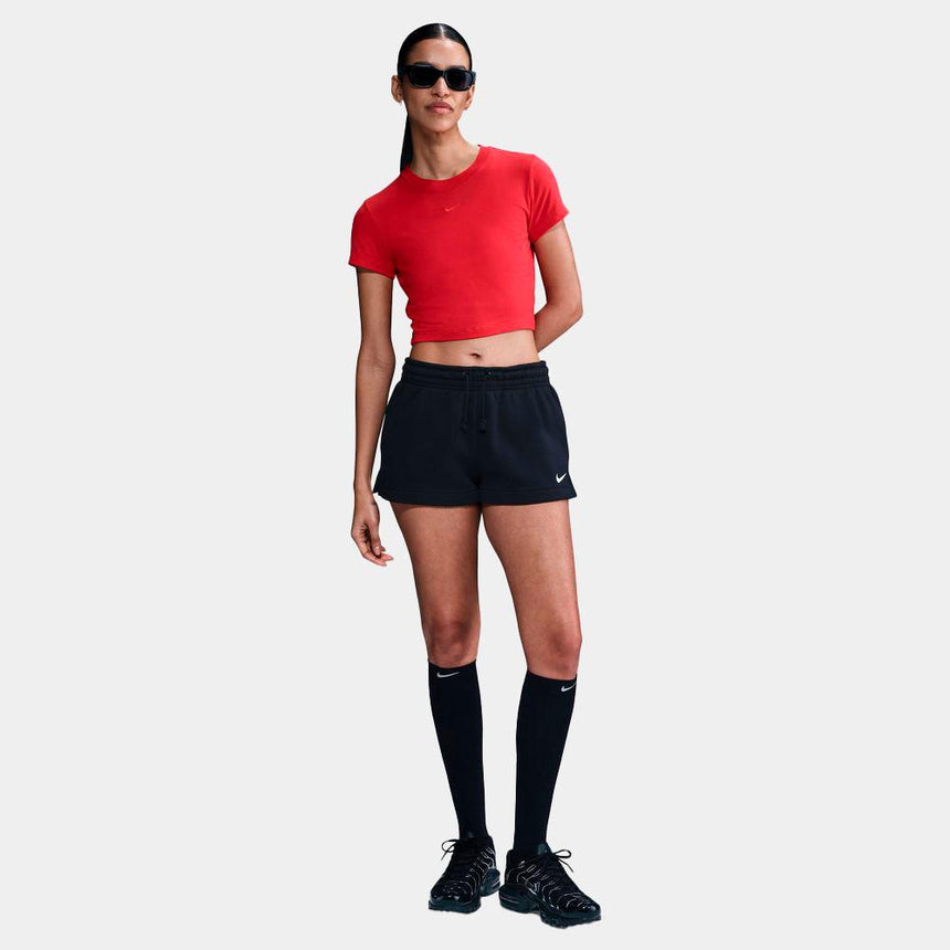 Pantalón Corto Nike Sportswear Phoenix Fleece De Talle Medio Y 5 cm - Mujer