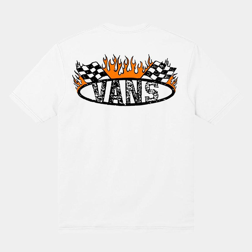 Camiseta Vans Racing Flames Ss Para Niño/a
