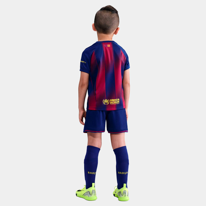 Conjunto Nike Fc Barcelona 2025/26 Stadium Home Little Kids' 3-Piece Kit