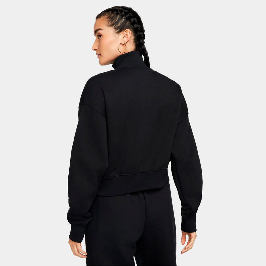 Sudadera Corta Nike Sportswear Phoenix Fleece Con Diseño De Cremallera De 1/4 - Mujer