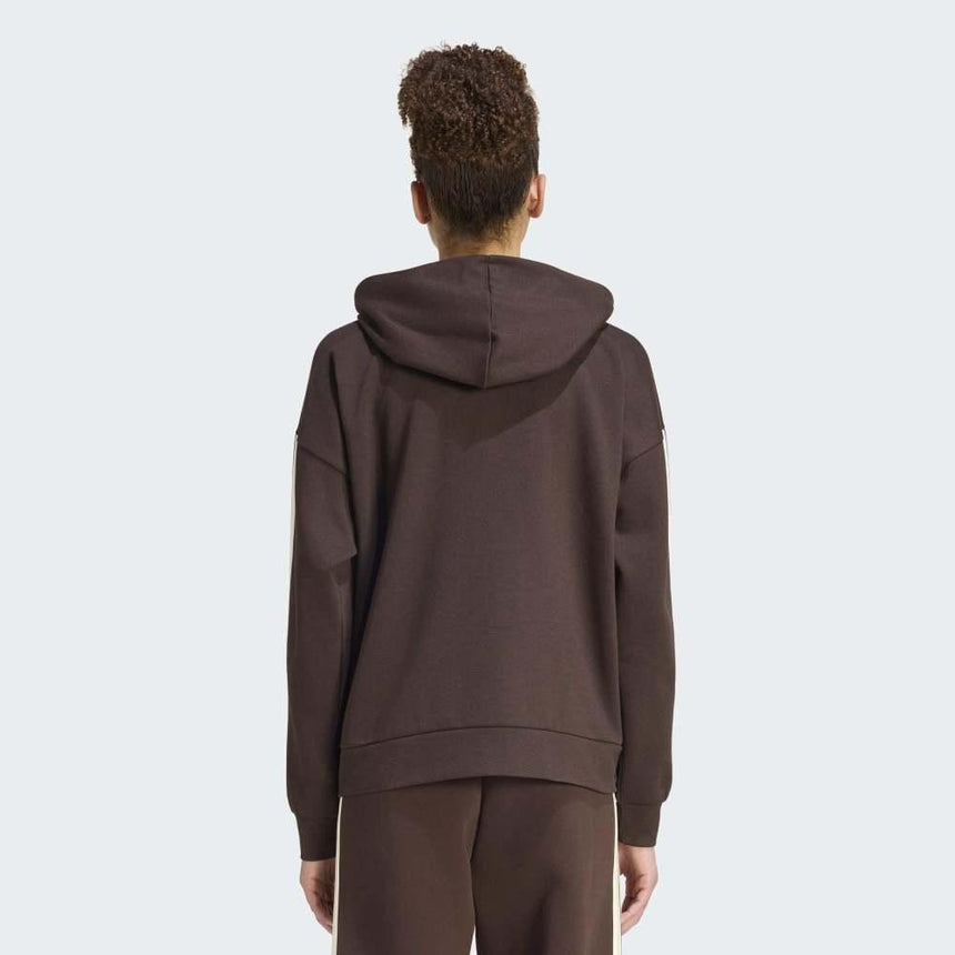 adidas Chaqueta De Felpa Con Capucha Y Cremallera Essentials 3 Stripes
