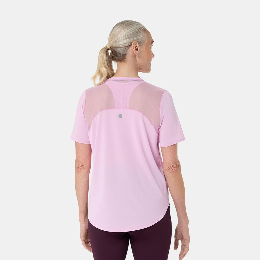 Camiseta Asics Road De Manga Corta Para Mujer