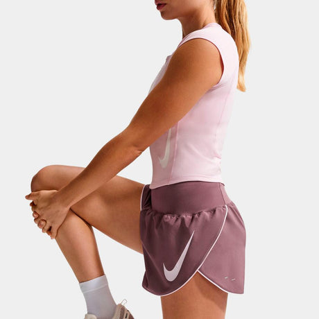 Shorts Nike Tempo Flow Swoosh DrI-Fit MiD-Rise BrieF-Lined Running Para Mujer