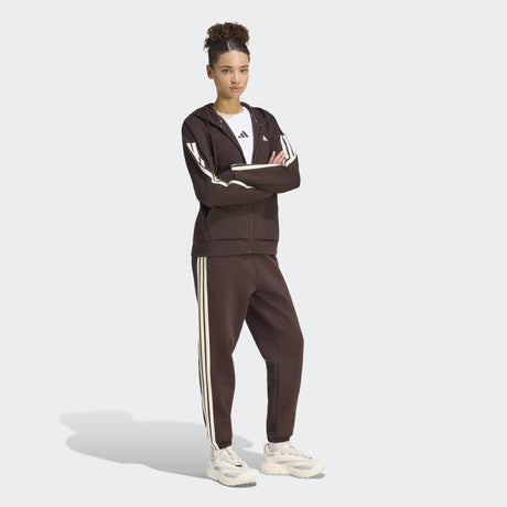 adidas Chaqueta De Felpa Con Capucha Y Cremallera Essentials 3 Stripes