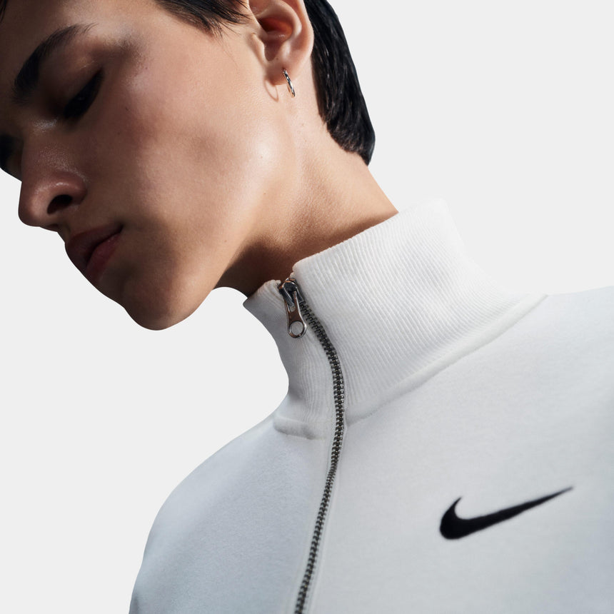 Sudadera Corta Nike Sportswear Phoenix Fleece Con Diseño De Cremallera De 1/4 - Mujer