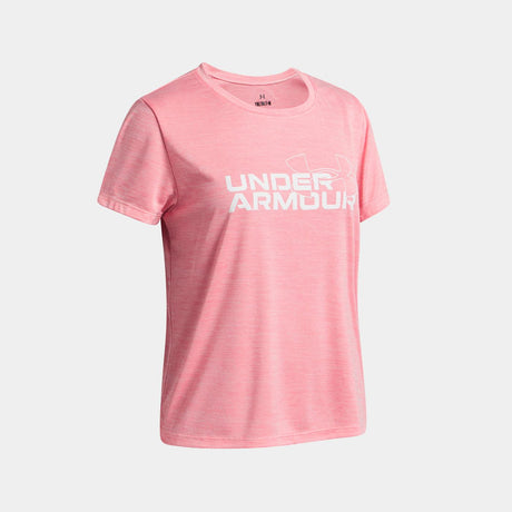 Camiseta De Manga Corta Ua Tech™ Twist Wordmark Logo Para Niña