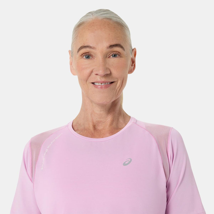 Camiseta Asics Road De Manga Corta Para Mujer