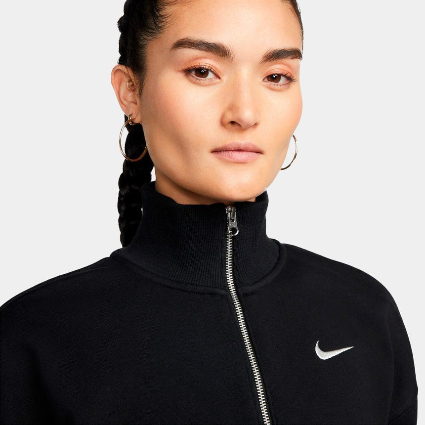 Sudadera Corta Nike Sportswear Phoenix Fleece Con Diseño De Cremallera De 1/4 - Mujer