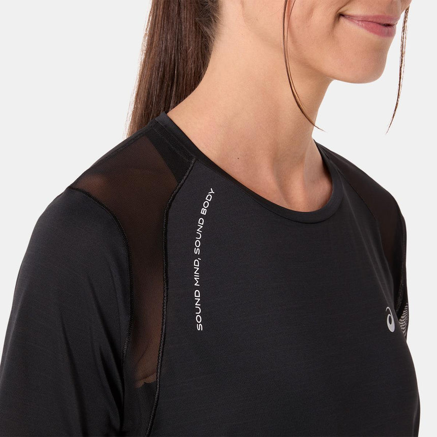 Camiseta Asics Road De Manga Corta Para Mujer