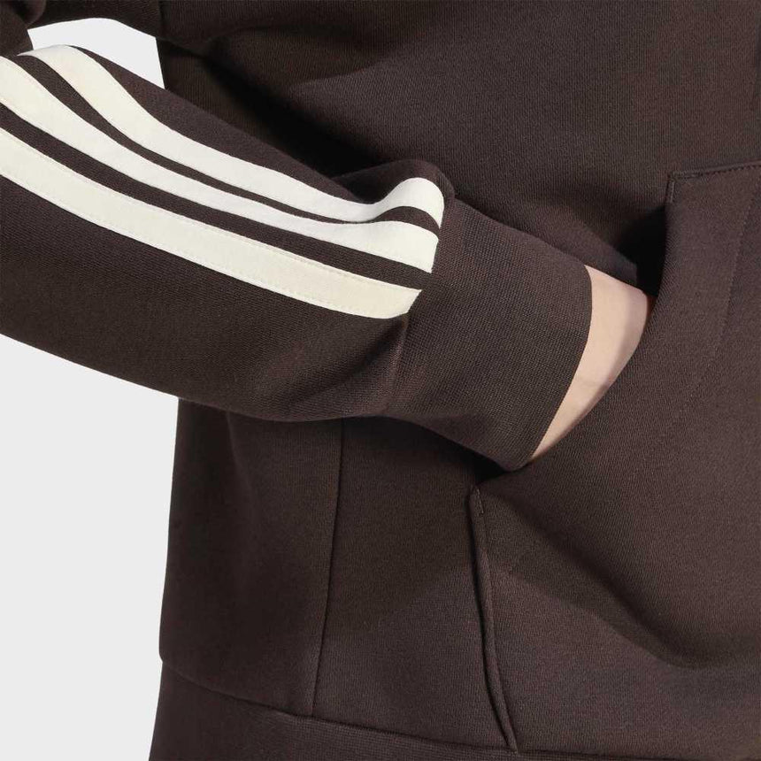 adidas Chaqueta De Felpa Con Capucha Y Cremallera Essentials 3 Stripes