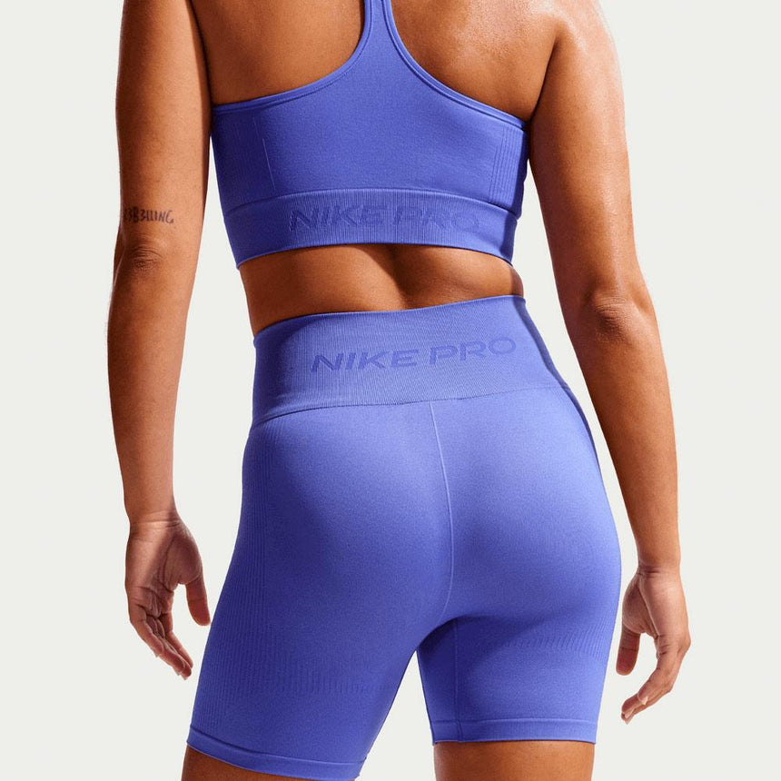 Mallas Cortas Nike Pro Seamless De 13 cm Y Talle Alto DrI-Fit - Mujer