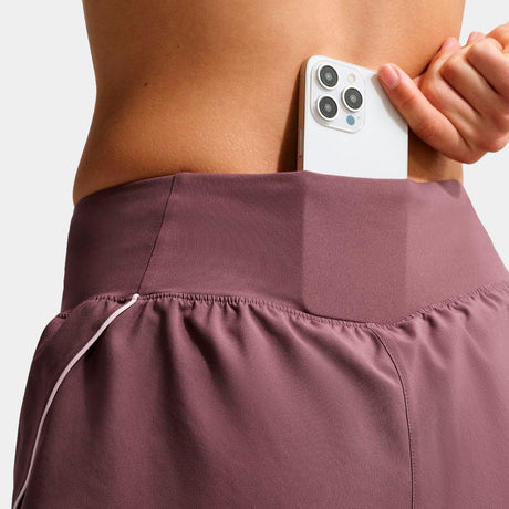 Shorts Nike Tempo Flow Swoosh DrI-Fit MiD-Rise BrieF-Lined Running Para Mujer