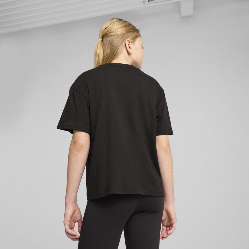 Puma Camiseta De Corte Rectangular Essentials Juvenil