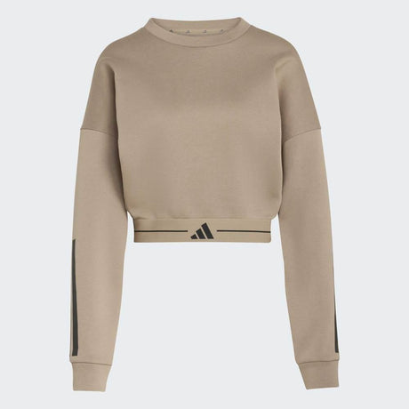 adidas Sudadera Hyperglam 3-Stripes Cropped Crewneck