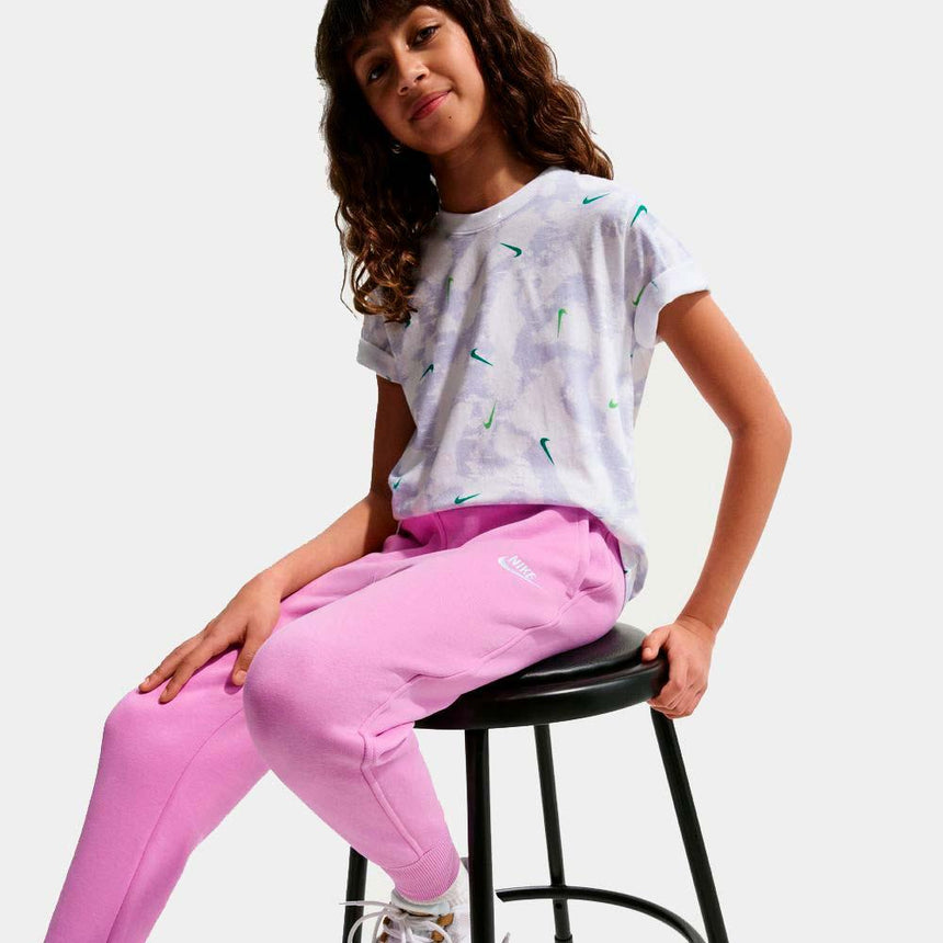 Pantalón Nike Sportswear Club Fleece Ajustado De Talle Alto - Niña
