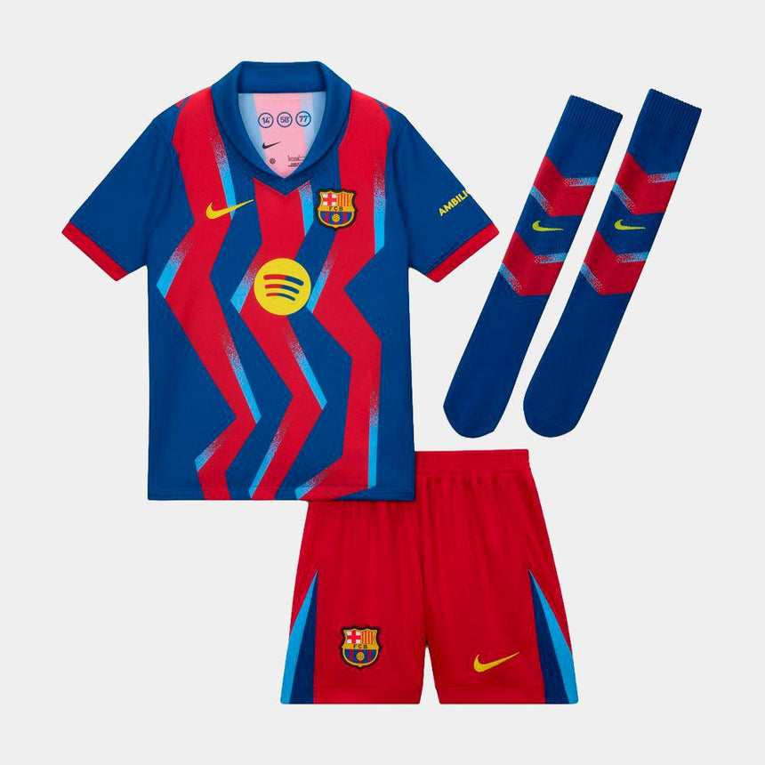 Nike Fc Barcelona 2025/26 Stadium Fourth Little Kids’ Soccer Replica 3-Piece Kit