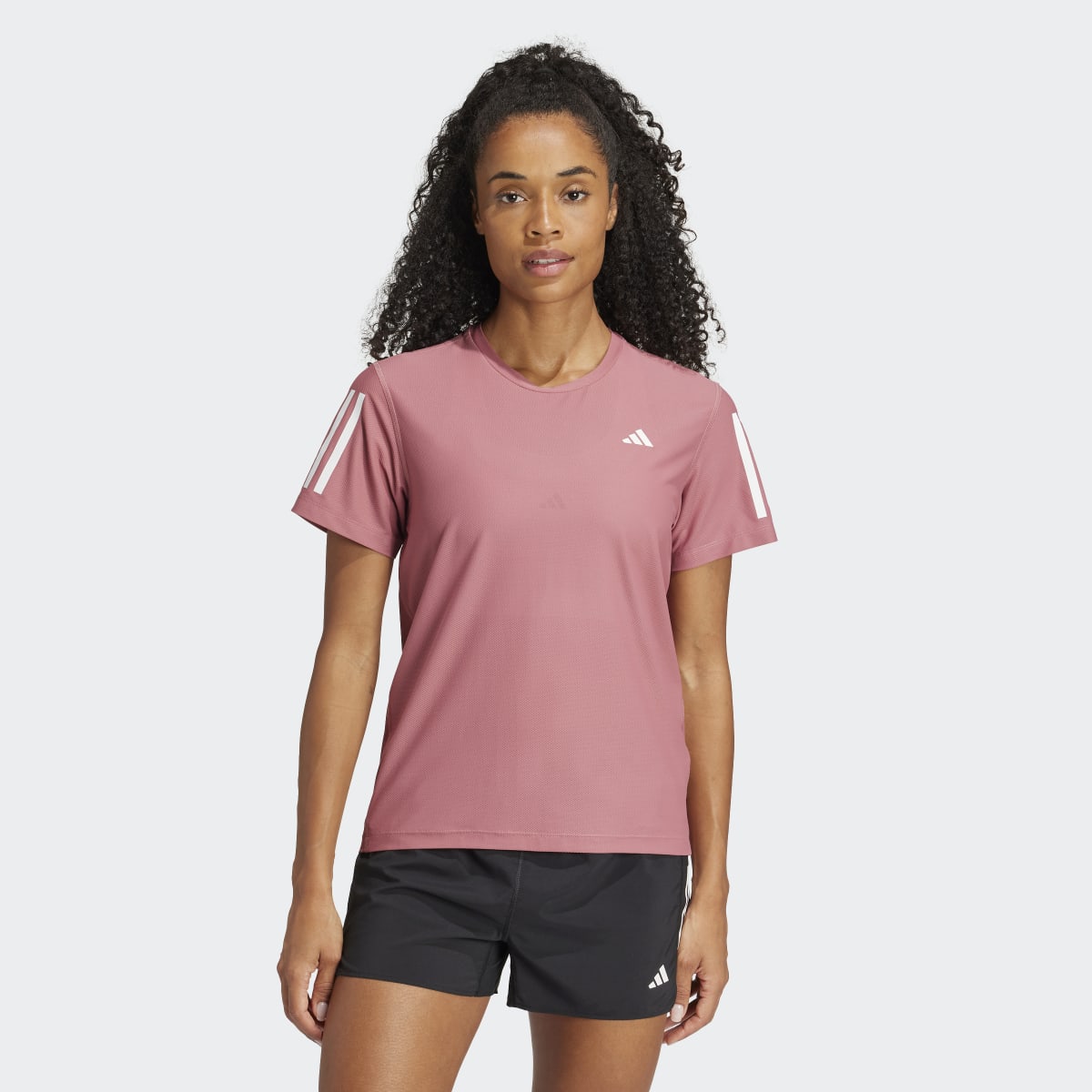 Camiseta adidas rosa shops mujer